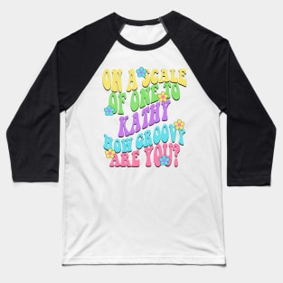 Kathy Cute Retro Girls Groovy Kathy Personalized Name Baseball T-Shirt